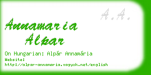 annamaria alpar business card