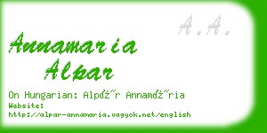 annamaria alpar business card